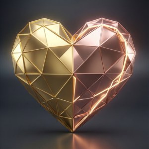 Low Poly Half Heart
