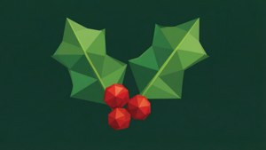 Low-Poly Holly Leaf