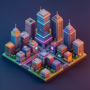 Low-Poly Isometric City