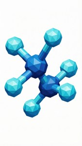 Low Poly Isometric Molecule