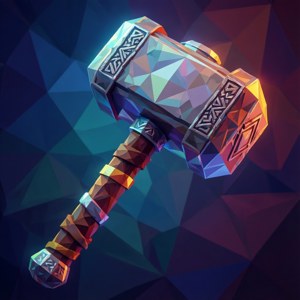 Low-Poly Mjolnir