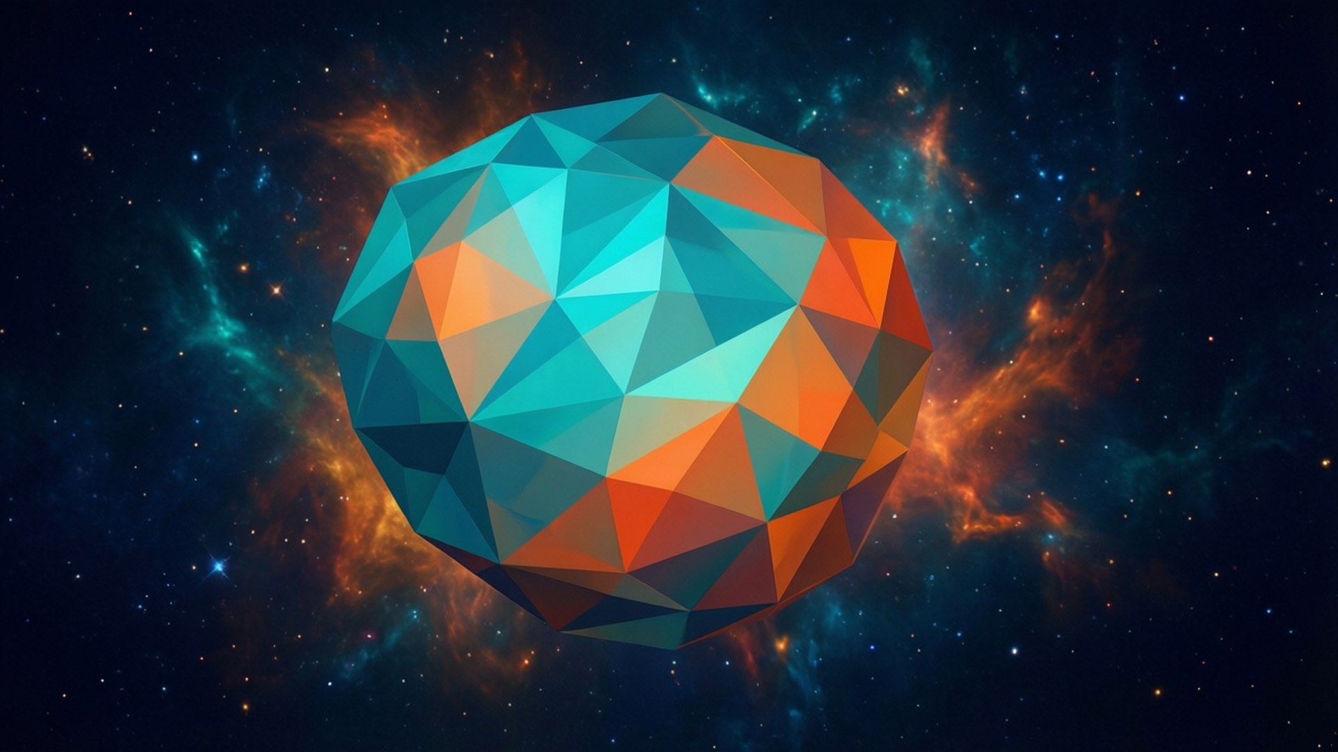 Low-Poly Nebula Vector by Wallpapers.art Studio