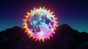 Low-Poly Neon Sun