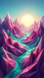 Low Poly Neon Terrain