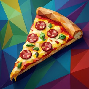 Low Poly Pizza Slice