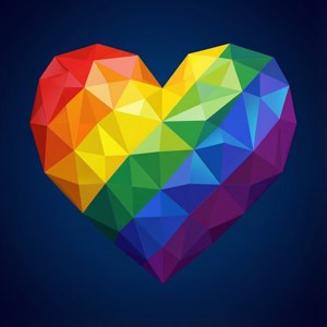 Low Poly Pride Heart