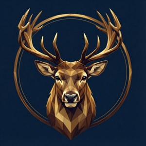 Low Poly Reindeer Head