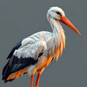 Low-Poly Stork