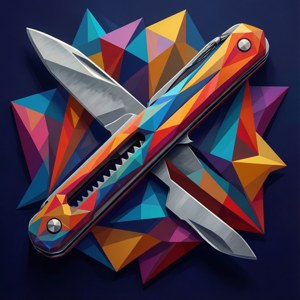 Low Poly Switchblade Art