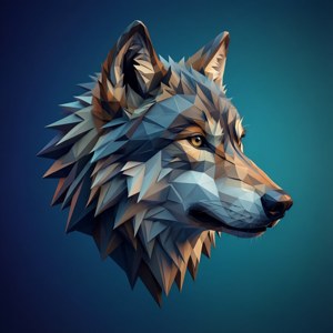 Low-Poly Wolf STL