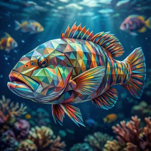 Low Poly Wrasse
