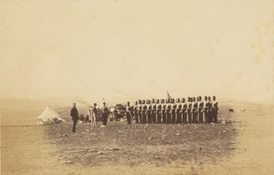 Lt. General Sir John Campbell and the Remains of the Light Company of the 38th Regiment.