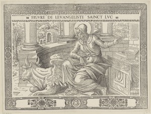 Lucas de evangelist schrijft zijn evangelie