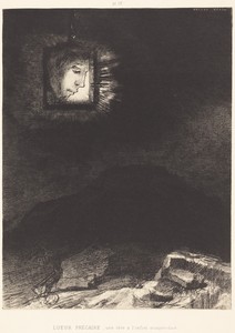 Lueur precaire, une tete a l'infini suspendue(Precarious glimmering, a head suspended