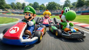 Luigi in a Kart Race
