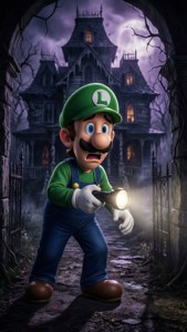 Luigi in Haunted Mansion