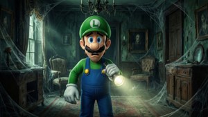 Luigi in the Dark Mansion