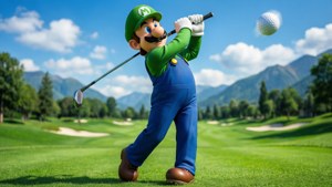 Luigi Playing Golf