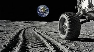 Lunar Tracks and Earthrise