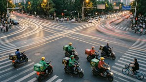 Lunch Rush Light Trails