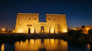 Luxor Temple Night Glow