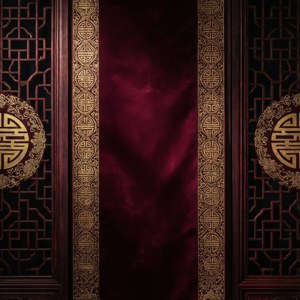 Luxurious Burgundy Couplet