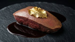 Luxurious Raw Foie Gras on Slate