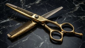 Luxury Gold Barber Scissors