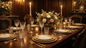 Luxury Gold Rim Table