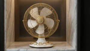 Luxury Gold White Fan