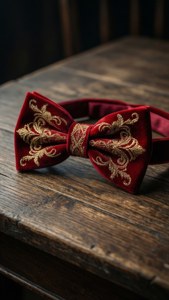 Luxury Red Velvet Bowtie