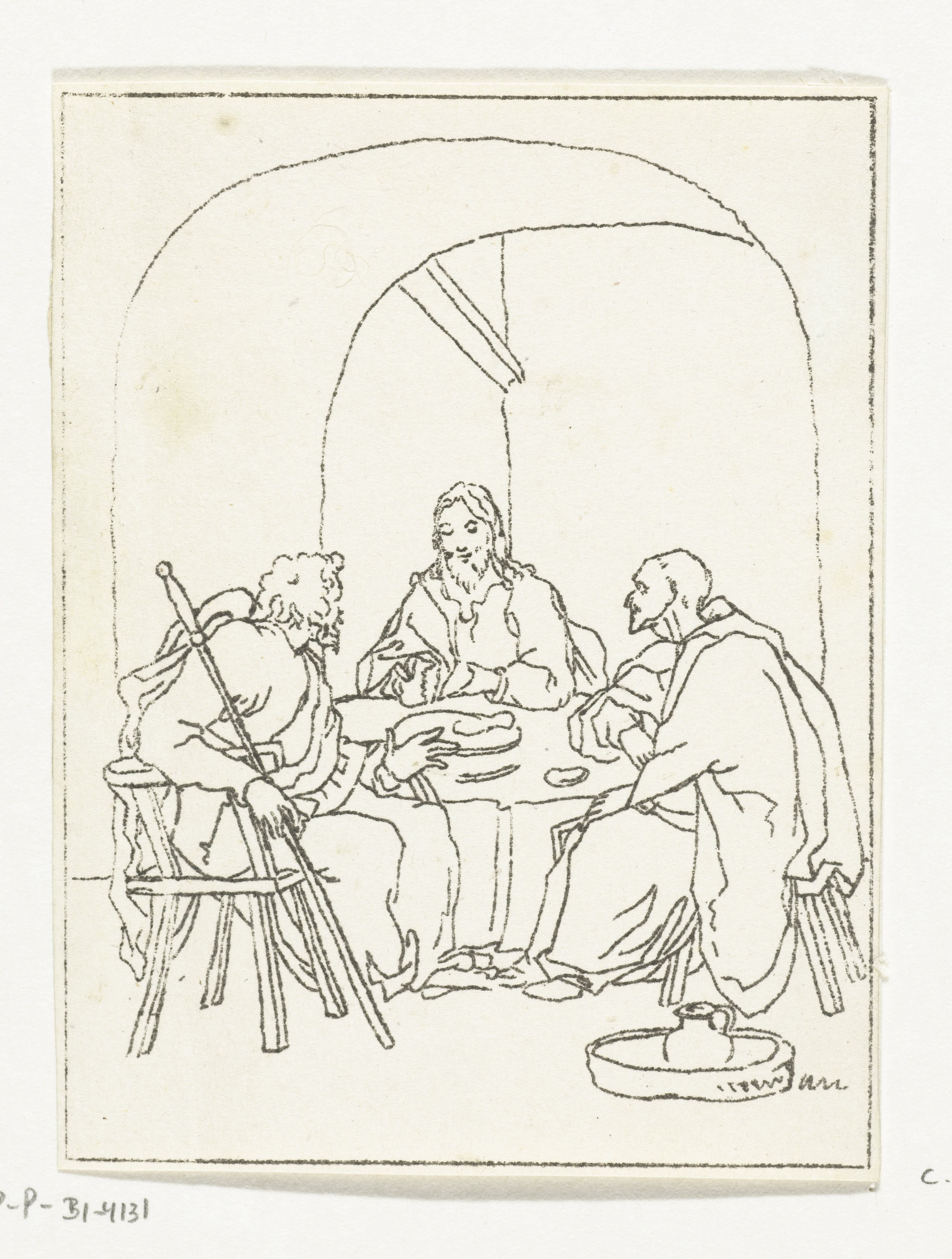 Maaltijd te Emmaüs by Anthonie van den Bos