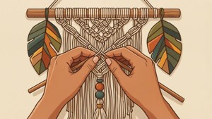 Macrame Hands Art