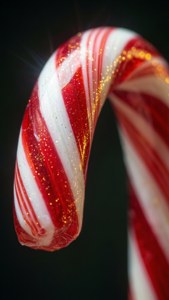 Macro Candy Cane Swirls