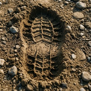 Macro Dirt Boot Print