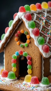 Macro Gingerbread House Details
