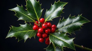 Macro Holly Branch