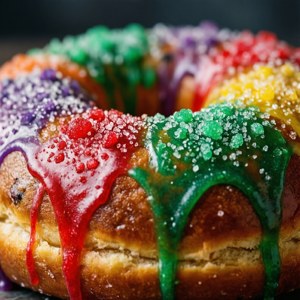 Macro King Cake Drip