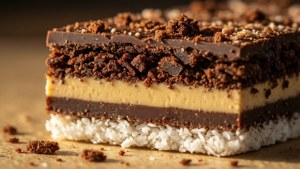 Macro Nanaimo Bar Cross-Section