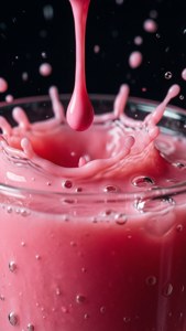 Macro Pink Drip Splash
