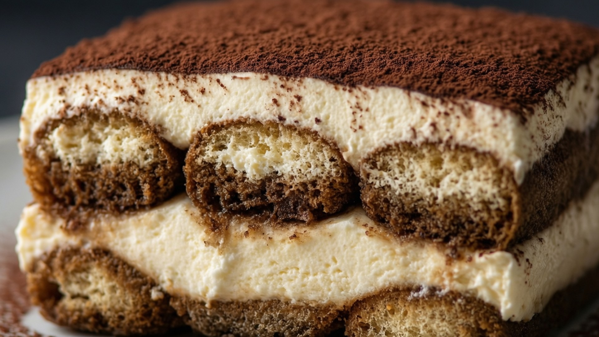 Macro Tiramisu Layers by Wallpapers.art Studio