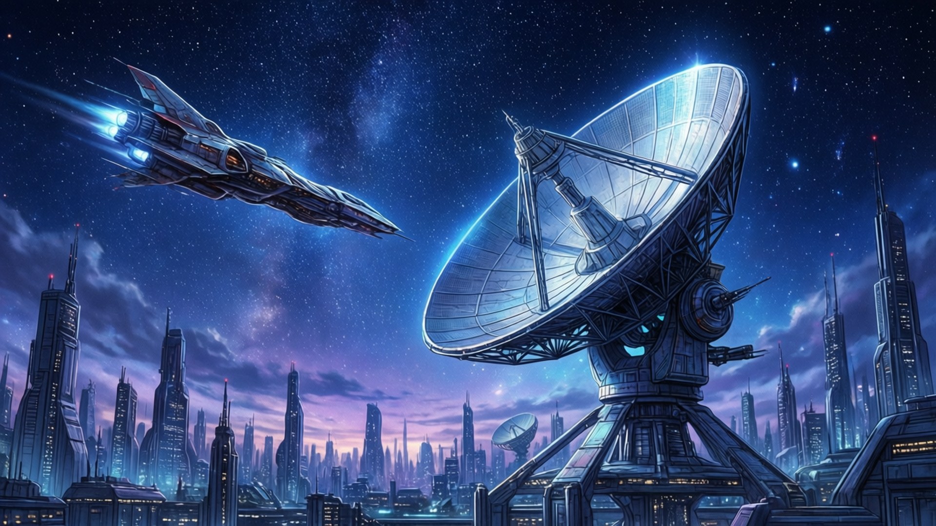 Macross Frontier Night Sky by Wallpapers.art Studio