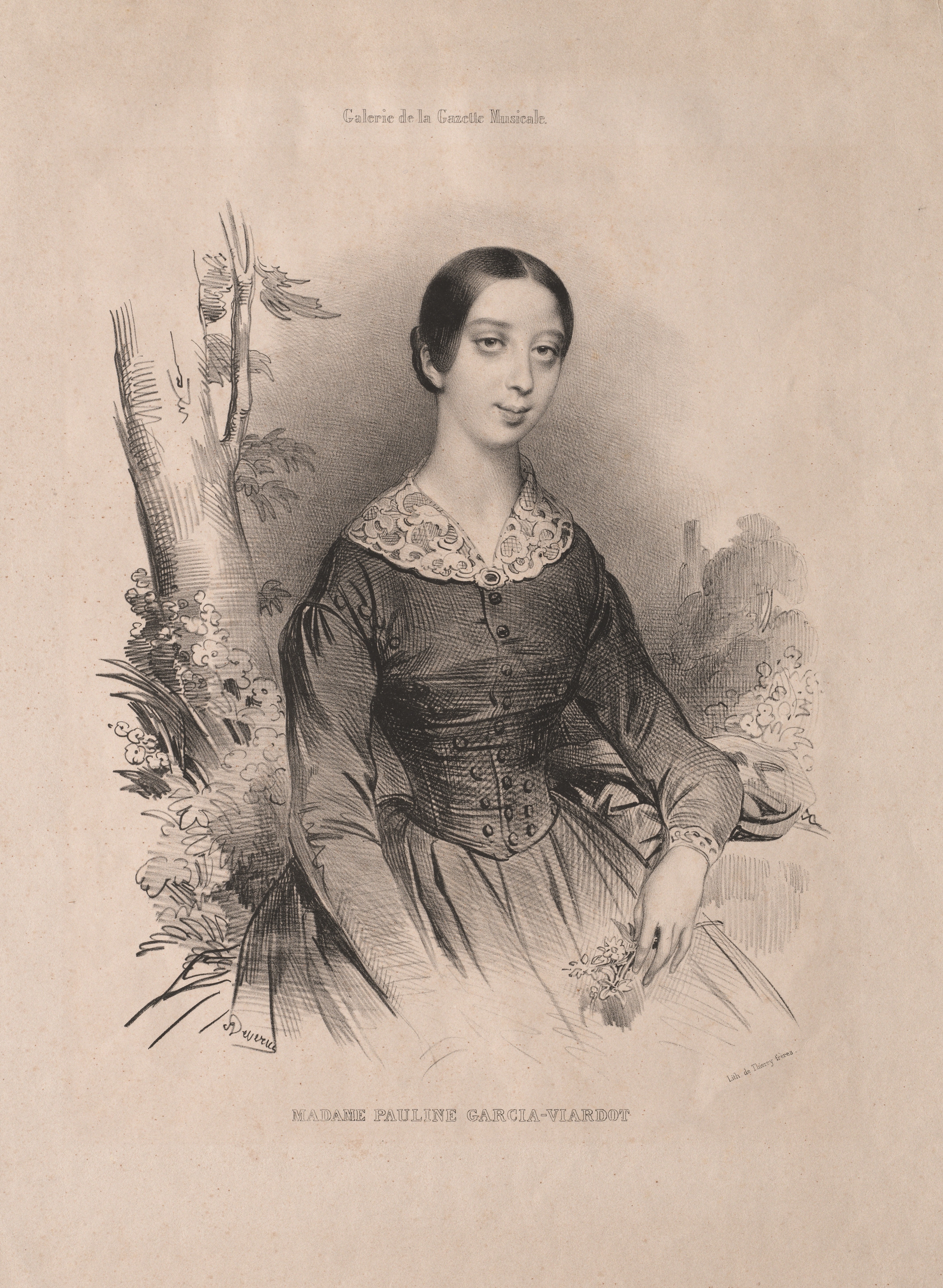 Madame Pauline Garcia-Viardot by Achille Devéria