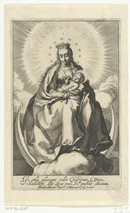 Madonna zittend op de maansikkel