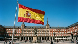 Madrid Plaza Flag