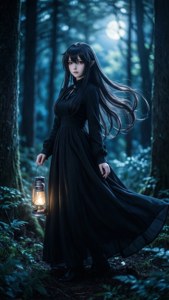 Mafuyu in Moonlit Forest
