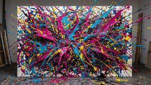 Magenta Cyan Burst