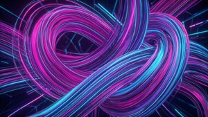 Magenta Cyan Ribbons