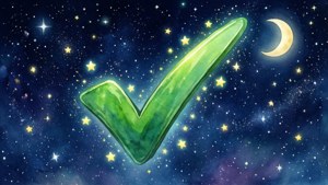 Magical Checkmark in Sky