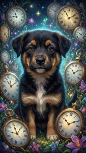 Magical Clock Puppy Growth